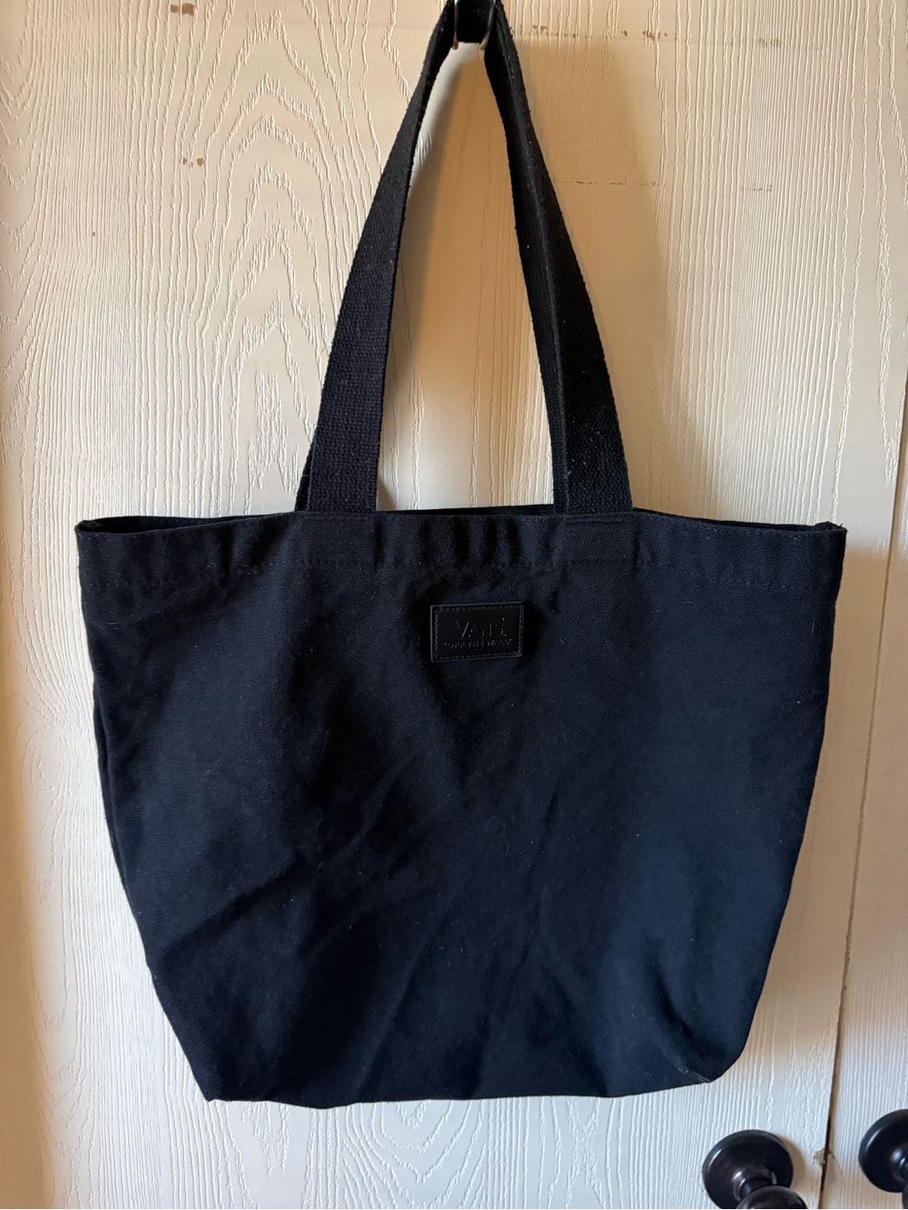 Vans Black Canvas Tote Bag with Patch Logo